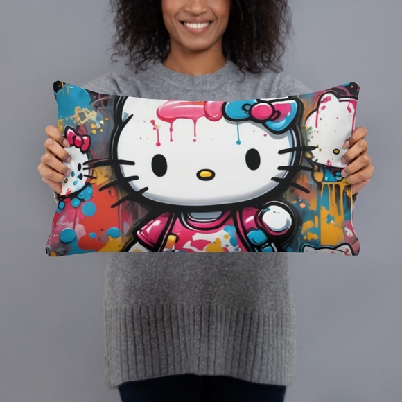 Hello Kitty Graffiti Pillow NWT - Picture 7 of 11